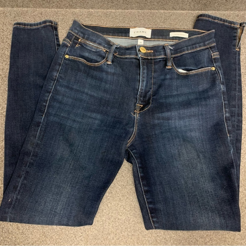 Frame Women's Le High Skinny Denim Slit Ankle Jeans 27